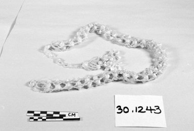 Swahili ?. <em>Necklace</em>, early 20th century. Shell and pearl beads, 1 3/16 x 31 1/8 in. (3 x 79 cm). Brooklyn Museum, Gift of Lucy Addoms, 30.1243. Creative Commons-BY (Photo: Brooklyn Museum, CUR.30.1243_bw.jpg)