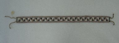 Possibly Swahili. <em>Beaded Strip</em>, early 20th century. White shell and glass beads, 29 5/8 x 1 7/8 in. (75.2 x 4.8 cm). Brooklyn Museum, Gift of Lucy Addoms, 30.1245. Creative Commons-BY (Photo: Brooklyn Museum, CUR.30.1245_overall.jpg)
