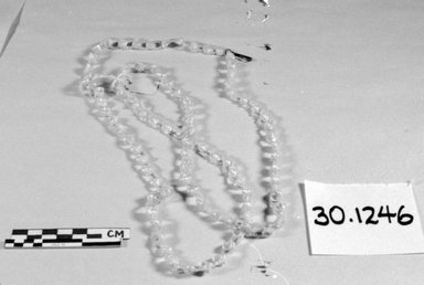 Swahili ?. <em>Necklace</em>, early 20th century. Shell and pearl beads, 3/8 x 46 7/16 in. (1 x 118 cm). Brooklyn Museum, Gift of Lucy Addoms, 30.1246. Creative Commons-BY (Photo: Brooklyn Museum, CUR.30.1246_bw.jpg)
