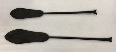 Arekuna. <em>2 Paddles</em>, early 20th century. Wood, A: 6 × 1/2 × 43 in. (15.2 × 1.3 × 109.2 cm). Brooklyn Museum, Museum Expedition 1930, Robert B. Woodward Memorial Fund and the Museum Collection Fund, 30.1289a-b. Creative Commons-BY (Photo: Brooklyn Museum, CUR.30.1289a-b.jpg)