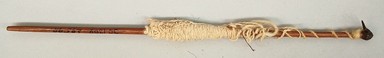 Arekuna. <em>Long Thin Baby Scarer</em>, early 20th century. Wood, cotton, resin?, 11/16 × 1/2 × 10 13/16 in. (1.7 × 1.3 × 27.5 cm). Brooklyn Museum, Museum Expedition 1930, Robert B. Woodward Memorial Fund and the Museum Collection Fund, 30.1309. Creative Commons-BY (Photo: Brooklyn Museum, CUR.30.1309_view01.jpg)