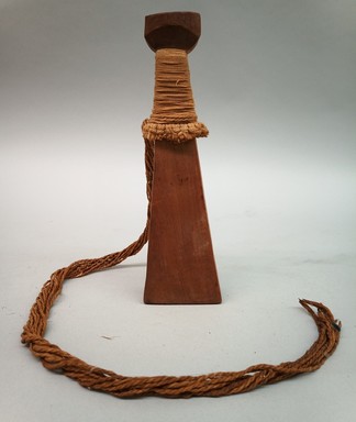 <em>Ceremonial Club</em>, early 20th century. Wood, cotton, 2 3/8 × 1 1/2 × 29 3/4 in. (6 × 3.8 × 75.6 cm). Brooklyn Museum, Museum Expedition 1930, Robert B. Woodward Memorial Fund and the Museum Collection Fund, 30.1437. Creative Commons-BY (Photo: Brooklyn Museum, CUR.30.1437_view01.jpg)