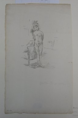 James Abbott McNeill Whistler (American, 1834-1903). <em>Little London Model</em>, 1896. Lithograph, 14 13/16 x 9 1/8 in. (37.6 x 23.2 cm). Brooklyn Museum, Frank Sherman Benson Fund, 30.1480 (Photo: Brooklyn Museum, CUR.30.1480.jpg)
