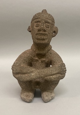  <em>Seated Male Figure</em>, 1000-1550. Volcanic stone (Andesite), 11 3/4 × 7 × 5 1/2 in. (29.8 × 17.8 × 14 cm). Brooklyn Museum, Gift of Mrs. Minor C. Keith in memory of her husband, 31.1692. Creative Commons-BY (Photo: Brooklyn Museum, CUR.31.1692_front.jpg)