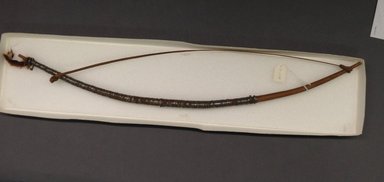 Mangbetu. <em>Bow with Rings</em>. Wood, steel, monkey fur Brooklyn Museum, Museum Expedition 1931, Robert B. Woodward Memorial Fund, 31.1798. Creative Commons-BY (Photo: Brooklyn Museum, CUR.31.1798.jpg)