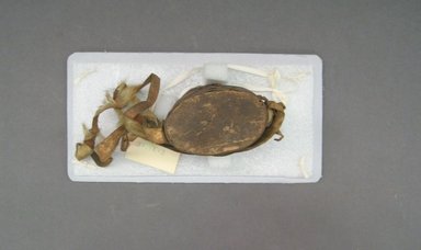 Mangbetu. <em>Food Box with Attached Lid</em>. Wood, monkey fur Brooklyn Museum, Museum Expedition 1931, Robert B. Woodward Memorial Fund, 31.1843. Creative Commons-BY (Photo: Brooklyn Museum, CUR.31.1843_top.jpg)