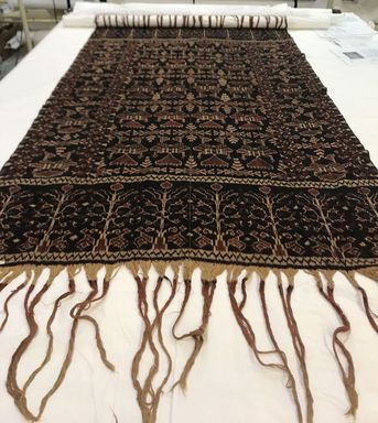  <em>Shawl</em>, 19th-early 20th century. Cotton, 43 5/16 x 76 in. (110 x 193 cm). Brooklyn Museum, A. Augustus Healy Fund, 31.835. Creative Commons-BY (Photo: , CUR.31.835_overall.jpg)