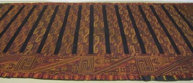 Paracas. <em>Mantle</em>, 100 B.C.E.-600 C.E. Cotton, camelid fiber, 100 x 42 15/16 in.  (254.0 x 109.0 cm). Brooklyn Museum, Carll H. de Silver Fund, 32.106. Creative Commons-BY (Photo: , CUR.32.106_view02.jpg)