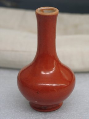  <em>Vase</em>, 19th-early 20th century. Porcelain with monochrome glaze, 3 1/4 x 1 7/8 in. (8.2 x 4.7 cm). Brooklyn Museum, Gift of the executors of the Estate of Colonel Michael Friedsam, 32.1226. Creative Commons-BY (Photo: Brooklyn Museum, CUR.32.1226.jpg)