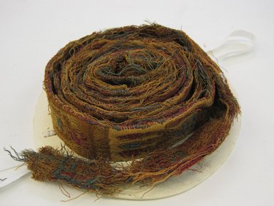 Nasca-Wari. <em>Headband, fragment</em>, 200-1000. Camelid fiber, 1 9/16 x 96 1/16 in. (4 x 244 cm). Brooklyn Museum, Gift of George D. Pratt, 32.1453. Creative Commons-BY (Photo: Brooklyn Museum, CUR.32.1453.jpg)