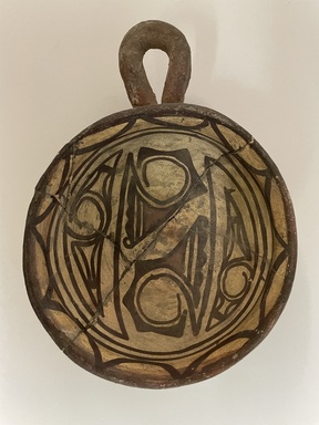 Possibly Haak’u (Acoma Pueblo). <em>Bowl</em>. Ceramic, pigment, 3 1/16 × 7 1/4 × 5 5/16 in. (7.8 × 18.4 × 13.5 cm). Brooklyn Museum, Gift of Mrs. E.D. Stone, 32.2093.31385. Creative Commons-BY (Photo: Brooklyn Museum, CUR.322.2093.31385_top01.jpg)