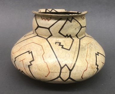 Conibo. <em>Jar</em>, early 20th century. Ceramic, pigment, 6 3/4 × 10 1/4 × 10 in. (17.1 × 26 × 25.4 cm). Brooklyn Museum, Museum Expedition 1933, Purchased with funds given by Jesse Metcalf, 33.663. Creative Commons-BY (Photo: Brooklyn Museum, CUR.33.663_view01.jpg)