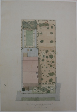 American. <em>Plans of House</em>, 1869. Watercolor and graphite on paper, sheet: 16 1/16 x 11 in. (40.8 x 27.9 cm). Brooklyn Museum, Gift of Emmie B. Butler, 34.1231a (Photo: Brooklyn Museum, CUR.34.1231a.jpg)