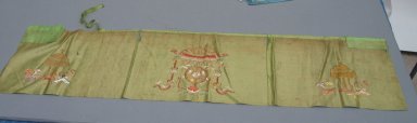  <em>Length of Material</em>, 19th century. Embroidery - satin silk, 10 1/4 x 40 3/16 in. (26 x 102 cm). Brooklyn Museum, Brooklyn Museum Collection, 34.1288. Creative Commons-BY (Photo: Brooklyn Museum, CUR.34.1288.jpg)