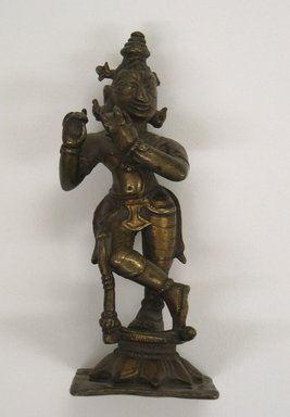  <em>Small Figure of Kirsna Bamsidhara</em>, 18th–19th century. Brass, 5 x 1 15/16 in. (12.7 x 5 cm). Brooklyn Museum, Brooklyn Museum Collection, 34.147. Creative Commons-BY (Photo: Brooklyn Museum, CUR.34.147_front.jpg)