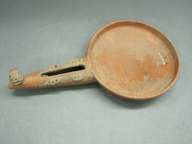  <em>"Frying Pan" Censer</em>, 1000-1550. Ceramic, 2 1/8 x 7 1/4 x 13 in. (5.4 x 18.4 x 33 cm). Brooklyn Museum, Alfred W. Jenkins Fund, 34.1634. Creative Commons-BY (Photo: Brooklyn Museum, CUR.34.1634.jpg)