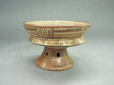  <em>Bowl</em>, 800-1350. Ceramic, pigments, 3 9/16 x 5 5/8 x 5 5/8 in. (9 x 14.3 x 14.3 cm). Brooklyn Museum, Alfred W. Jenkins Fund, 34.1828. Creative Commons-BY (Photo: Brooklyn Museum, CUR.34.1828_view1.jpg)