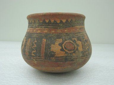  <em>Jar</em>, 800-1200. Ceramic, pigment, 4 13/16 x 6 1/4 x 6 in. (12.2 x 15.9 x 15.2 cm). Brooklyn Museum, Alfred W. Jenkins Fund, 34.1847. Creative Commons-BY (Photo: Brooklyn Museum, CUR.34.1847.jpg)