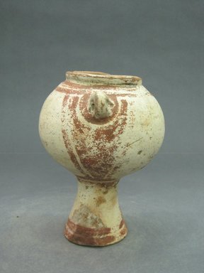  <em>Offering Vessel ?</em>, 800–1350?. Ceramic, pigment, 6 1/2 x 4 3/4 x 4 1/2 in. (16.5 x 12.1 x 11.4 cm). Brooklyn Museum, Alfred W. Jenkins Fund, 34.1861. Creative Commons-BY (Photo: Brooklyn Museum, CUR.34.1861_view1.jpg)