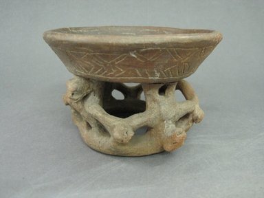  <em>Bowl</em>, 500-1550. Ceramic, 2 7/8 x 4 5/16 x 4 3/8 in. (7.3 x 11 x 11.1 cm). Brooklyn Museum, Alfred W. Jenkins Fund, 34.1876. Creative Commons-BY (Photo: Brooklyn Museum, CUR.34.1876.jpg)