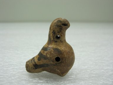  <em>Whistle in Form of Bird</em>, 1000-1550. Ceramic, pigment, 1 9/16 x 1 x 1 1/4 in. (4 x 2.5 x 3.2 cm). Brooklyn Museum, Alfred W. Jenkins Fund, 34.2067. Creative Commons-BY (Photo: Brooklyn Museum, CUR.34.2067.jpg)