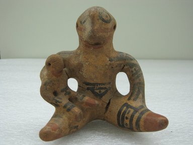  <em>Female Figurine</em>, 1000–1550. Ceramic, pigment, 4 1/2 x 4 1/2 x 3 1/4 in. (11.4 x 11.4 x 8.3 cm). Brooklyn Museum, Alfred W. Jenkins Fund, 34.2154. Creative Commons-BY (Photo: Brooklyn Museum, CUR.34.2154.jpg)