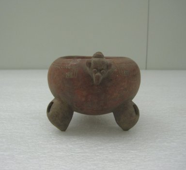  <em>Tripod Bowl</em>, 200-500. Ceramic, 3 3/8 x 5 5/16 x 5 5/16 in. (8.5 x 13.5 x 13.5 cm). Brooklyn Museum, Alfred W. Jenkins Fund, 34.2692. Creative Commons-BY (Photo: Brooklyn Museum, CUR.34.2692_view1.jpg)