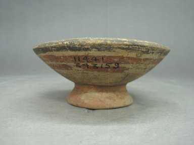  <em>Footed Bowl</em>, 1000-1350. Ceramic, pigment, 1 7/8 x 4 1/8 x 4 1/4 in. (4.8 x 10.5 x 10.8 cm). Brooklyn Museum, Alfred W. Jenkins Fund, 34.3159. Creative Commons-BY (Photo: Brooklyn Museum, CUR.34.3159_view1.jpg)