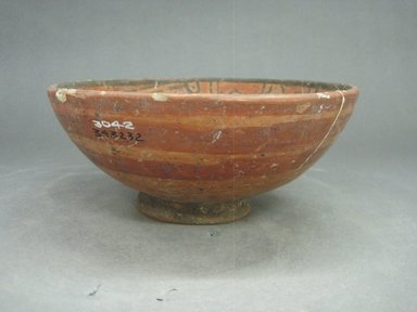  <em>Bowl</em>, 1000-1350. Ceramic, pigment, 3 1/16 x 6 15/16 x 7 1/16 in. (7.8 x 17.6 x 17.9 cm). Brooklyn Museum, Alfred W. Jenkins Fund, 34.3232. Creative Commons-BY (Photo: Brooklyn Museum, CUR.34.3232_view1.jpg)