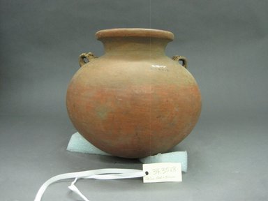  <em>Globular Jar</em>, 800-1550. Ceramic, pigment, 9 1/2 x 10 1/4 x 10 in. (24.1 x 26 x 25.4 cm). Brooklyn Museum, Alfred W. Jenkins Fund, 34.3518. Creative Commons-BY (Photo: Brooklyn Museum, CUR.34.3518_view1.jpg)