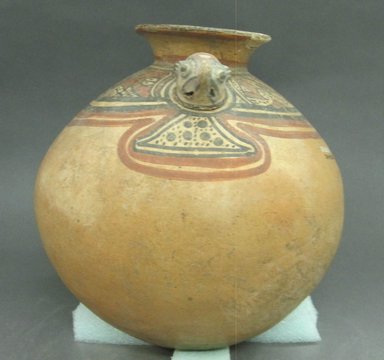  <em>Large Jar</em>, 1000-1500. Ceramic, pigment, 12 1/2 x 12 x 12 1/2 in. (31.8 x 30.5 x 31.8 cm). Brooklyn Museum, Alfred W. Jenkins Fund, 34.4202. Creative Commons-BY (Photo: Brooklyn Museum, CUR.34.4202_view1.jpg)