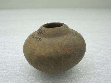  <em>Miniature Jar</em>. Ceramic, 1 1/2 x 2 x 2 in. (3.8 x 5.1 x 5.1 cm). Brooklyn Museum, Alfred W. Jenkins Fund, 34.4291. Creative Commons-BY (Photo: Brooklyn Museum, CUR.34.4291.jpg)