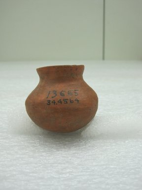 <em>Miniature Jar</em>, 100 B.C.E.-500 C.E. Ceramic, 1 9/16 x 1 15/16 x 1 7/8 in. (4 x 5 x 4.8 cm). Brooklyn Museum, Alfred W. Jenkins Fund, 34.4564. Creative Commons-BY (Photo: Brooklyn Museum, CUR.34.4564.jpg)