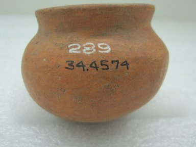  <em>Miniature Jar</em>, 100 B.C.E.-500 C.E. Ceramic, 2 9/16 x 2 15/16 x 3 in. (6.5 x 7.5 x 7.6 cm). Brooklyn Museum, Alfred W. Jenkins Fund, 34.4574. Creative Commons-BY (Photo: Brooklyn Museum, CUR.34.4574.jpg)