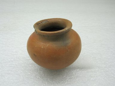  <em>Miniature Jar</em>, 100 B.C.E.–500 C.E. Ceramic, 2 9/16 x 2 3/4 in. (6.5 x 7 cm). Brooklyn Museum, Alfred W. Jenkins Fund, 34.4582. Creative Commons-BY (Photo: Brooklyn Museum, CUR.34.4582.jpg)