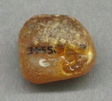  <em>Piece of Amber</em>, n.d. Amber, 3/4 x 1/2 x 7/8 in. (1.9 x 1.3 x 2.3 cm). Brooklyn Museum, Alfred W. Jenkins Fund, 34.5506.33. Creative Commons-BY (Photo: Brooklyn Museum, CUR.34.5506.33.jpg)