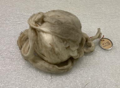  <em>Ball of Wool</em>, early 20th century. Wool, 3 1/2 × 8 3/4 × 5 in. (8.9 × 22.2 × 12.7 cm). Brooklyn Museum, Alfred W. Jenkins Fund, 34.5568. Creative Commons-BY (Photo: Brooklyn Museum, CUR.34.5568.jpg)