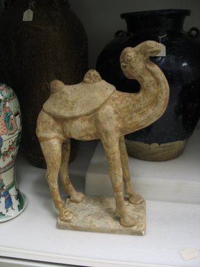  <em>Tomb Model of a Two-Humped Camel</em>, 7th century. Earthenware with polychrome pigments, 24 in. (61 cm). Brooklyn Museum, Brooklyn Museum Collection, 34.5703. Creative Commons-BY (Photo: Brooklyn Museum, CUR.34.5703.jpg)