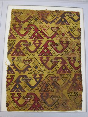 Central Coast. <em>Tunic?, Fragment or Textile Fragment, Undetermined</em>, circa 1450-1540. Cotton, camelid fiber, 10 3/4 × 15 in. (27.3 × 38.1 cm). Brooklyn Museum, George C. Brackett Fund, 34.575. Creative Commons-BY (Photo: , CUR.34.575.jpg)