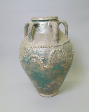  <em>Large Jar</em>, 12th-13th century. Ceramic, 18 7/8 x 12 13/16 in. (48 x 32.5 cm). Brooklyn Museum, Brooklyn Museum Collection, 34.6016. Creative Commons-BY (Photo: Brooklyn Museum, CUR.34.6016.jpg)