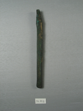 Greek. <em>Chisel</em>, 6th century B.C.E. Bronze, 2 7/16 in. (6.2 cm). Brooklyn Museum, Charles Edwin Wilbour Fund, 34.712. Creative Commons-BY (Photo: Brooklyn Museum, CUR.34.712_view01.jpg)