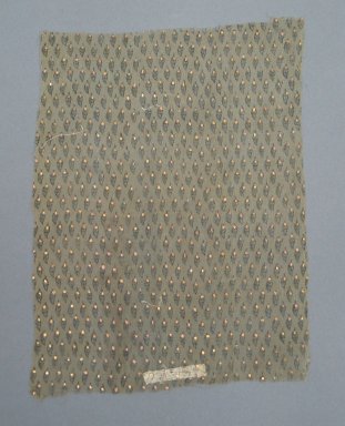  <em>Textile Fragment</em>. Loosely woven printed plain cloth weave cotton, 6 11/16 x 8 7/8 in. (17 x 22.5 cm). Brooklyn Museum, Brooklyn Museum Collection, 35.1548.7. Creative Commons-BY (Photo: Brooklyn Museum, CUR.35.1548.7.jpg)