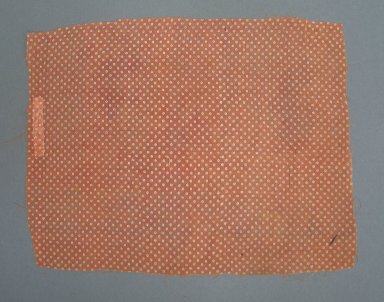  <em>Textile Fragment</em>. Loosely woven printed plain cloth weave cotton, 6 9/16 x 8 7/16 in. (16.7 x 21.5 cm). Brooklyn Museum, Brooklyn Museum Collection, 35.1548.8. Creative Commons-BY (Photo: Brooklyn Museum, CUR.35.1548.8.jpg)