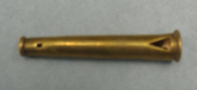  <em>Whistle</em>. Gold Brooklyn Museum, Alfred W. Jenkins Fund, 35.19. Creative Commons-BY (Photo: Brooklyn Museum, CUR.35.19.jpg)