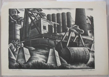 Paul R. Meltsner (American, 1905–1967). <em>Excavation</em>, n.d. Lithograph, Image: 10 1/4 x 14 5/16 in. (26.1 x 36.4 cm). Brooklyn Museum, Gift of the artist, 35.1959 (Photo: Brooklyn Museum, CUR.35.1959.jpg)