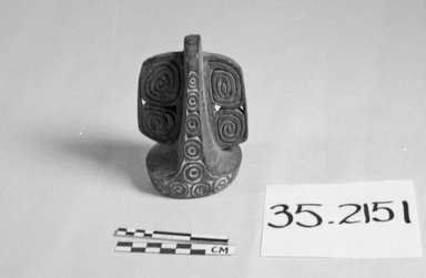  <em>Mortar</em>. Wood, lime, 2 11/16 × 4 1/2 in. (6.8 × 11.5 cm). Brooklyn Museum, Gift of Appleton Sturgis, 35.2151. Creative Commons-BY (Photo: Brooklyn Museum, CUR.35.2151_bw.jpg)