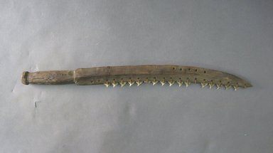 Kiribati. <em>Sword</em>. Wood, shark teeth, sennit, 17 11/16 x 1 3/8 in. (45 x 3.5 cm). Brooklyn Museum, Gift of Appleton Sturgis, 35.2192. Creative Commons-BY (Photo: Brooklyn Museum, CUR.35.2192.jpg)