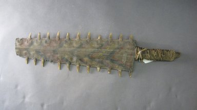 Kiribati. <em>Sword</em>. Sawfish teeth, pigment, fiber, 22 1/4 x 4 15/16 in (56.5 x 12.5 cm). Brooklyn Museum, Gift of Appleton Sturgis, 35.2220. Creative Commons-BY (Photo: Brooklyn Museum, CUR.35.2220.jpg)