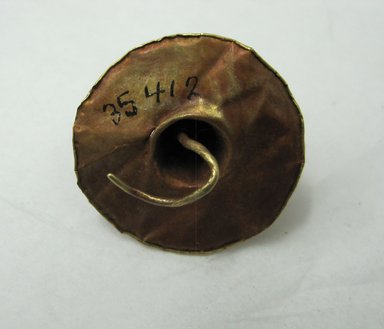  <em>Button</em>. Gold Brooklyn Museum, Alfred W. Jenkins Fund, 35.412. Creative Commons-BY (Photo: Brooklyn Museum, CUR.35.412_view1.jpg)