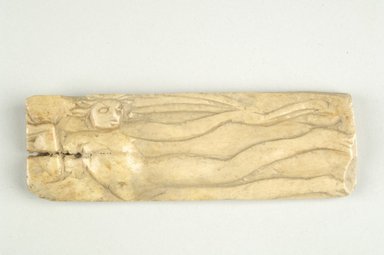 Byzantine. <em>Plaque with Figural Decoration</em>. Bone, 1 7/16 x 4 3/8 in. (3.6 x 11.1 cm). Brooklyn Museum, Frank L. Babbott Fund and Henry L. Batterman Fund, 36.163. Creative Commons-BY (Photo: Brooklyn Museum (in collaboration with Index of Christian Art, Princeton University), CUR.36.163a_ICA.jpg)